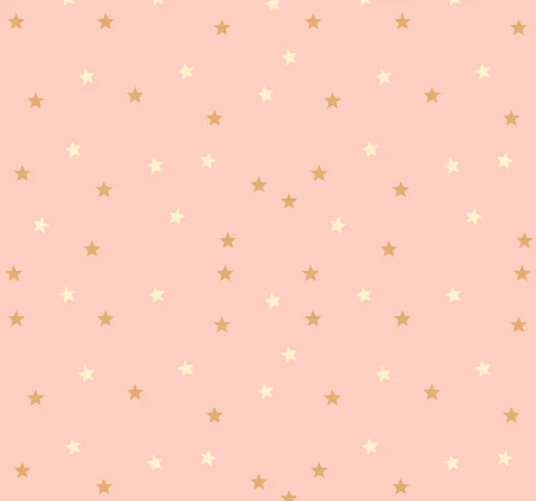 Små gyllene stjärnor på rosa abstrakt tapet - Tenstickers
