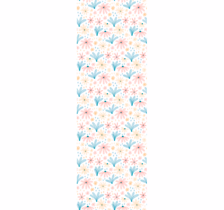 Pastellfärgade blommönster tapeter - Tenstickers