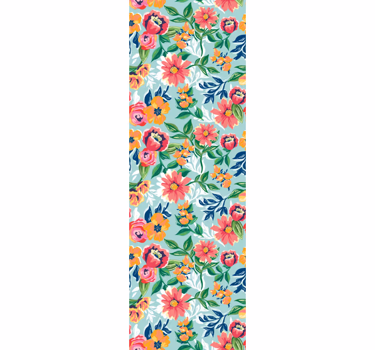 Färgglada vilda mönster blomma tapeter - Tenstickers