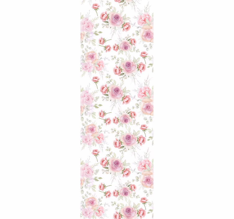 Delikat blommönster Tapet blommor - Tenstickers