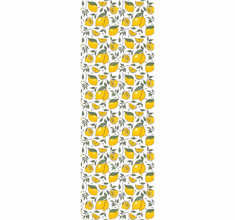 Citron botaniskt mönster tapet natur - Tenstickers