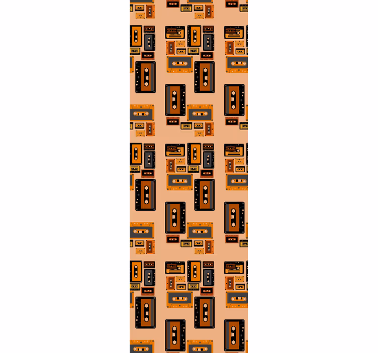 Retro kassettband Tapet konst - Tenstickers