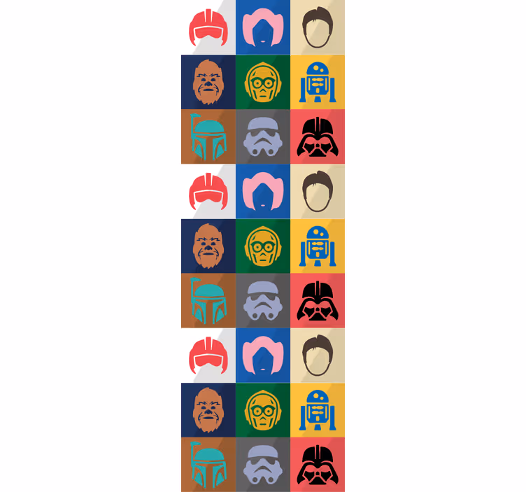 Ikoniska karaktärsrutnät Tapet konst - Tenstickers