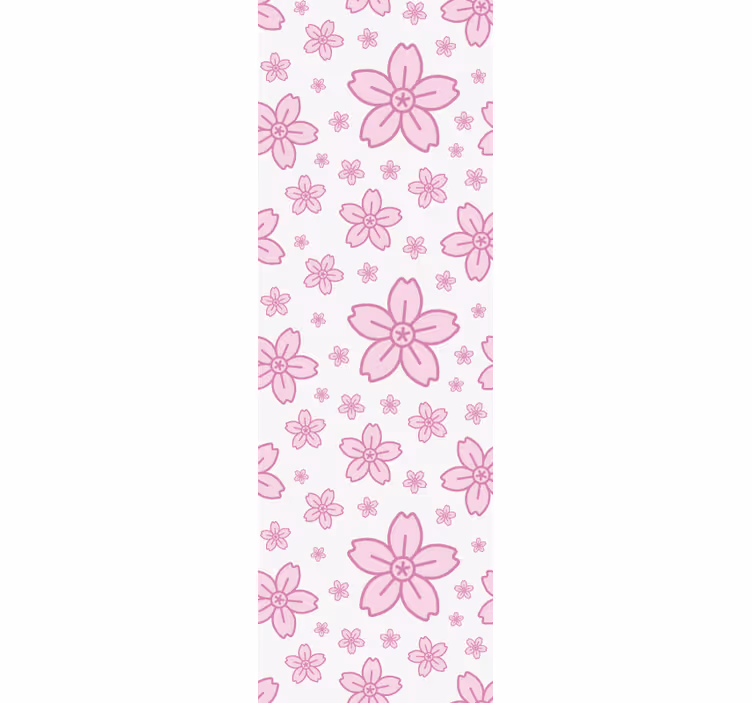 Tapet blommor rosa blommönster - Tenstickers
