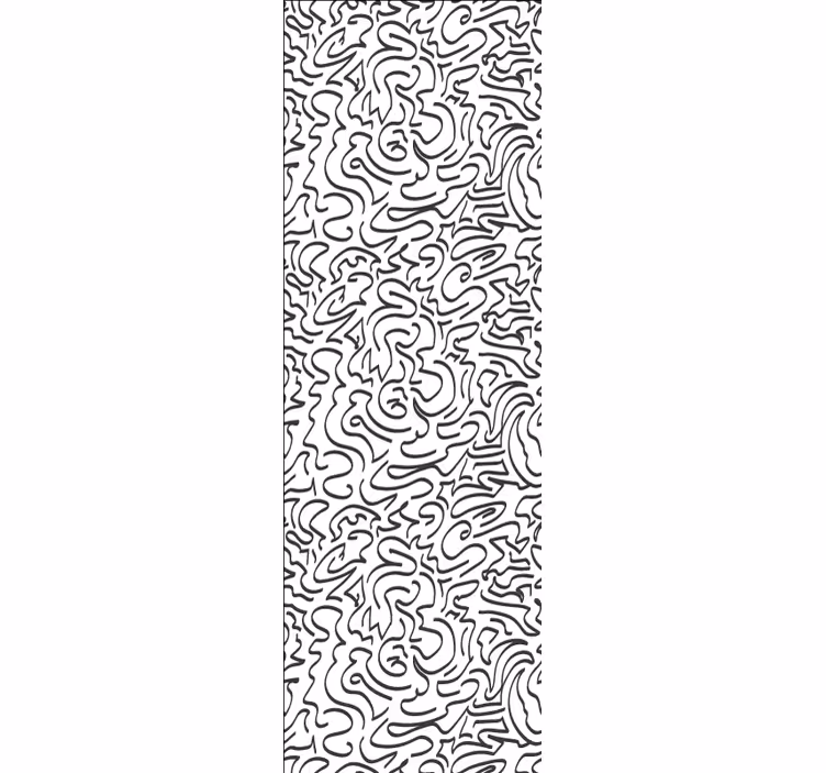 Squiggle mönster abstrakt tapet - Tenstickers