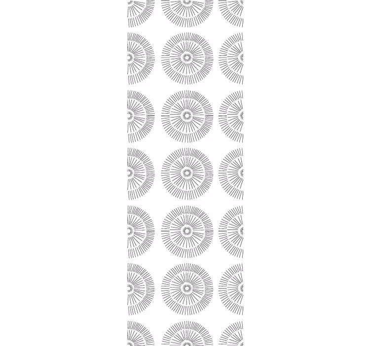 Minimalistiska cirkulära mönster fondtapet vardagsrum - Tenstickers