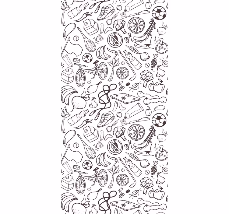 Eklektisk doodle-array Tapet konst - Tenstickers