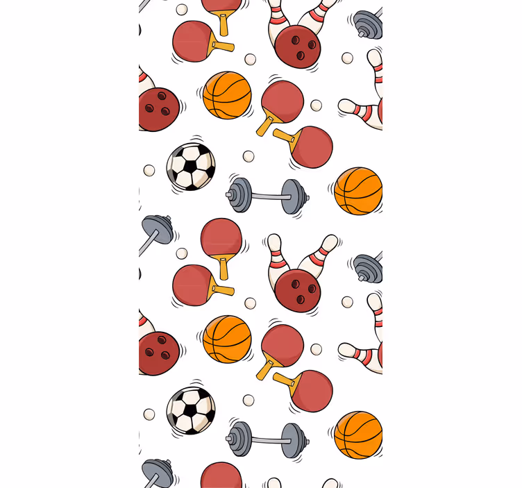 Sportmönster modern tapet - Tenstickers
