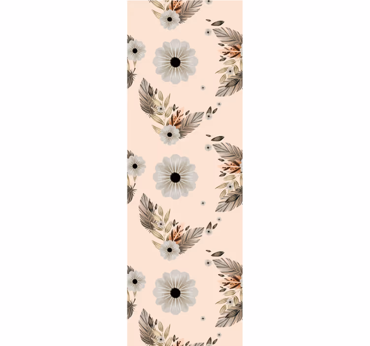 Blom- och bladsammansättning Tapet blommor - Tenstickers