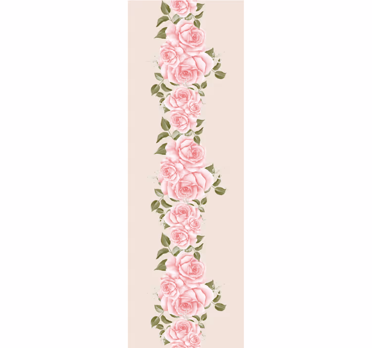 Vintage rosa rosmönster blomma tapeter - Tenstickers