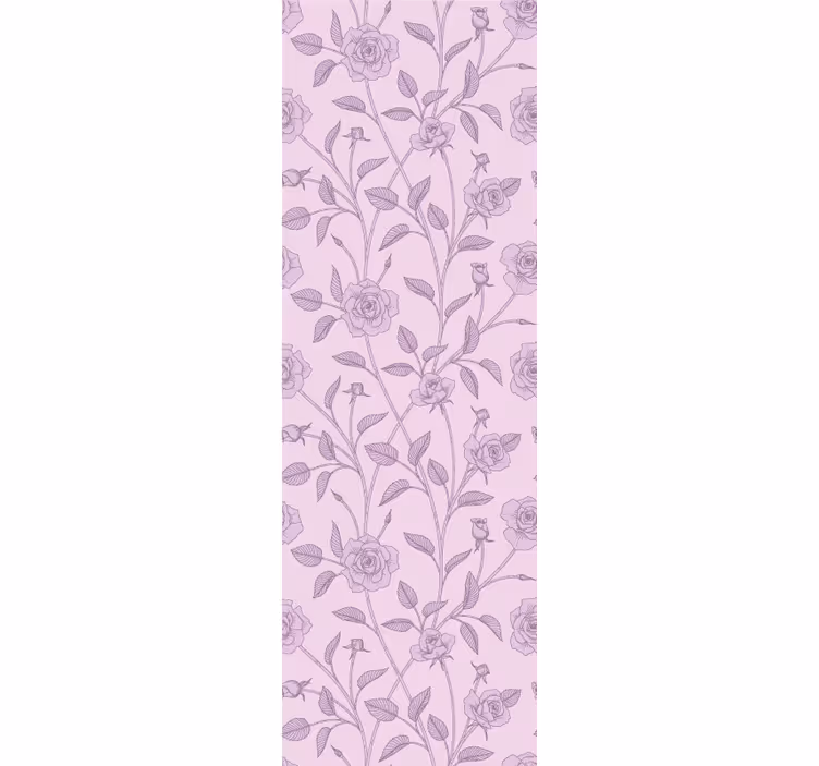 Lavendel blommönster Tapet blommor - Tenstickers