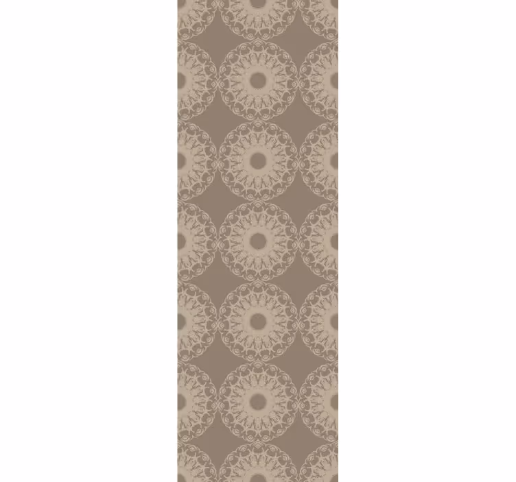 Intrikat beige cirkulärt mönster Tapet prydnadsföremål - Tenstickers