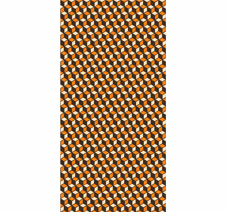 Retro geometriskt mönster i 3d-effekt tapet - Tenstickers