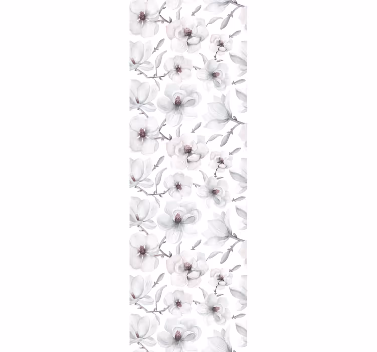 Elegant grått motiv Tapet blommor - Tenstickers