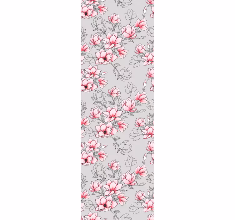 Tapet blommor magnolia blomsterdesign - Tenstickers