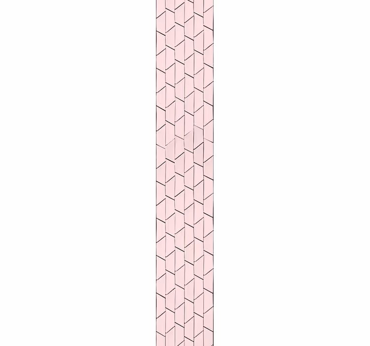 Kawaii stil rosa diagonal kakel tapet - Tenstickers