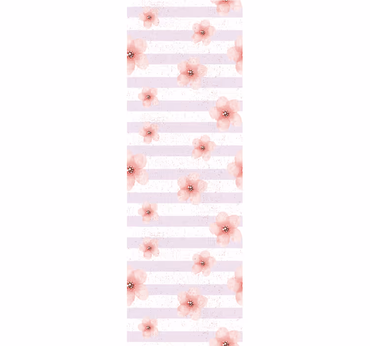 Körsbärsblommande ränder Tapet blommor - Tenstickers