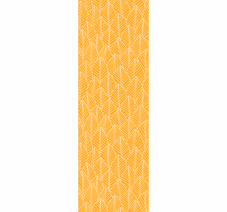 Orange brookes leaf kinfolk mönster tapet - Tenstickers