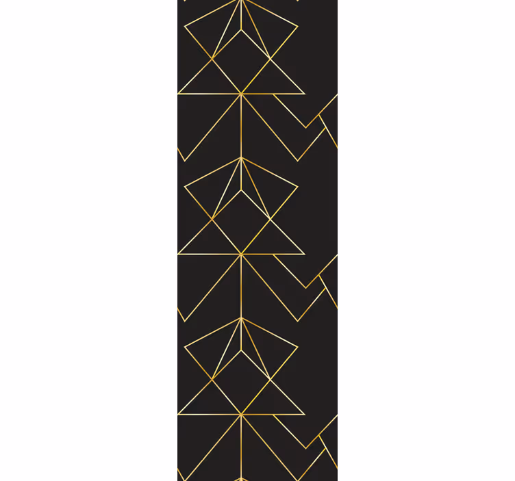 Svart och guld eleganta linjer blad tapeter - Tenstickers