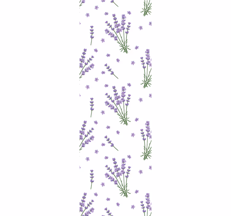 Lavendel blomsterträdgård Tapet blommor - Tenstickers