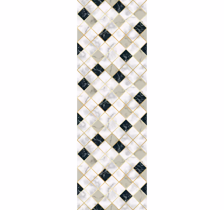 Elegant diamantmönster Tapet marmor - Tenstickers