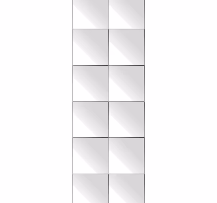 Grå geometrisk fyrkantig design fyrkantig tapet - Tenstickers