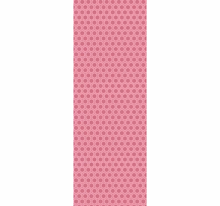 Rosa geometrisk hexagon dekor texturerad tapet - Tenstickers