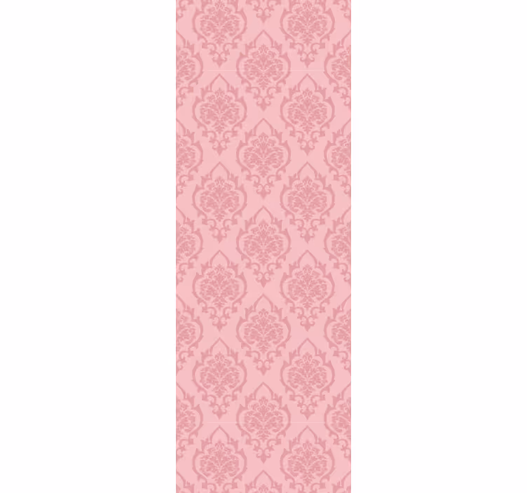 Rosa blommönster Barock tapet - Tenstickers
