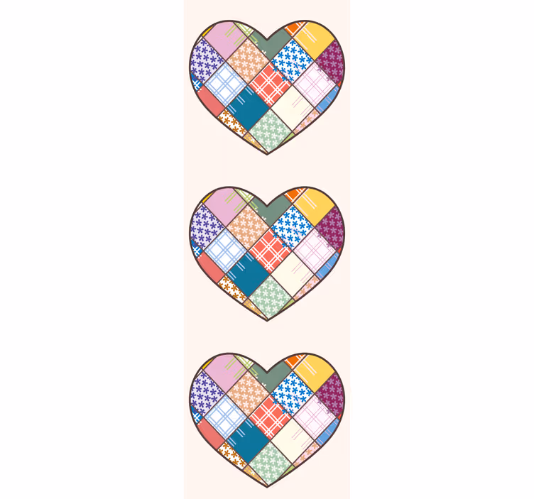 Lapptäcke hjärta design Tapet blommig - Tenstickers