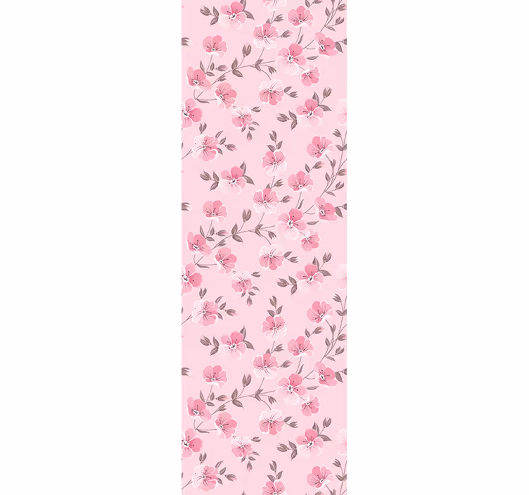 Söt rosa blomma barntapet - Tenstickers