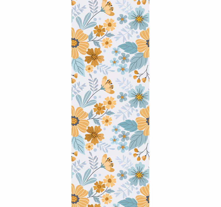 Vintage daisy blomma design tapeter - Tenstickers