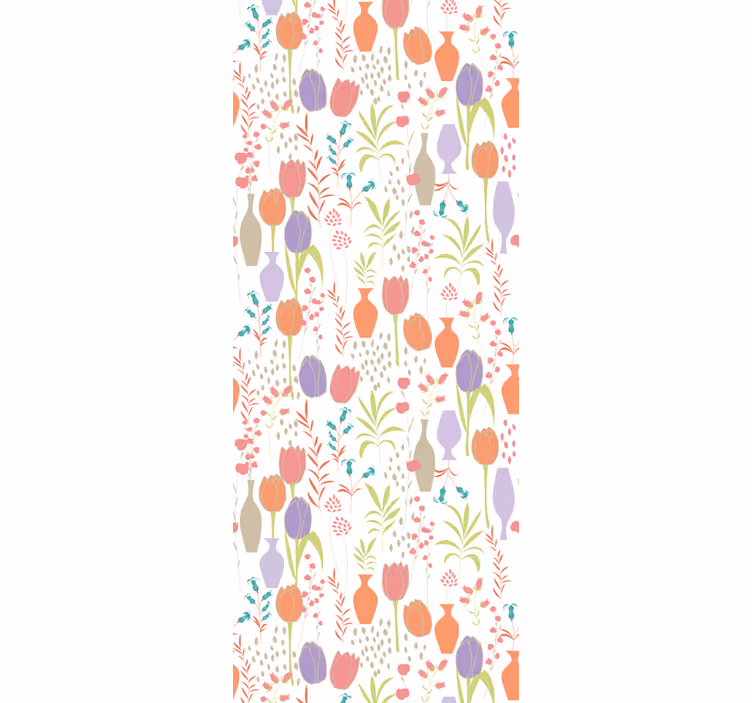 Vackra tulpaner blommig tapet - Tenstickers