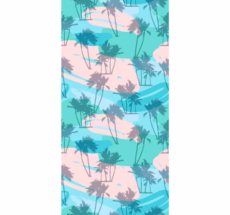 Tropisk palm mönster badrumstapet - Tenstickers