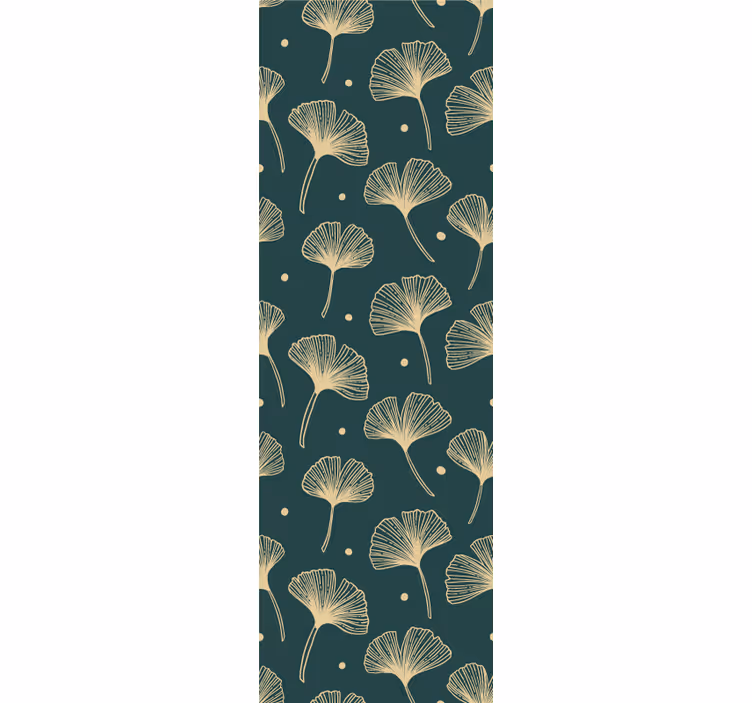 Original ginkgo blad abstrakt tapeter - Tenstickers