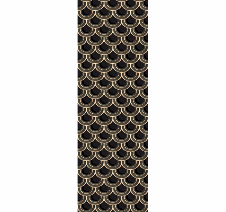Art deco blå guld modern tapet - Tenstickers