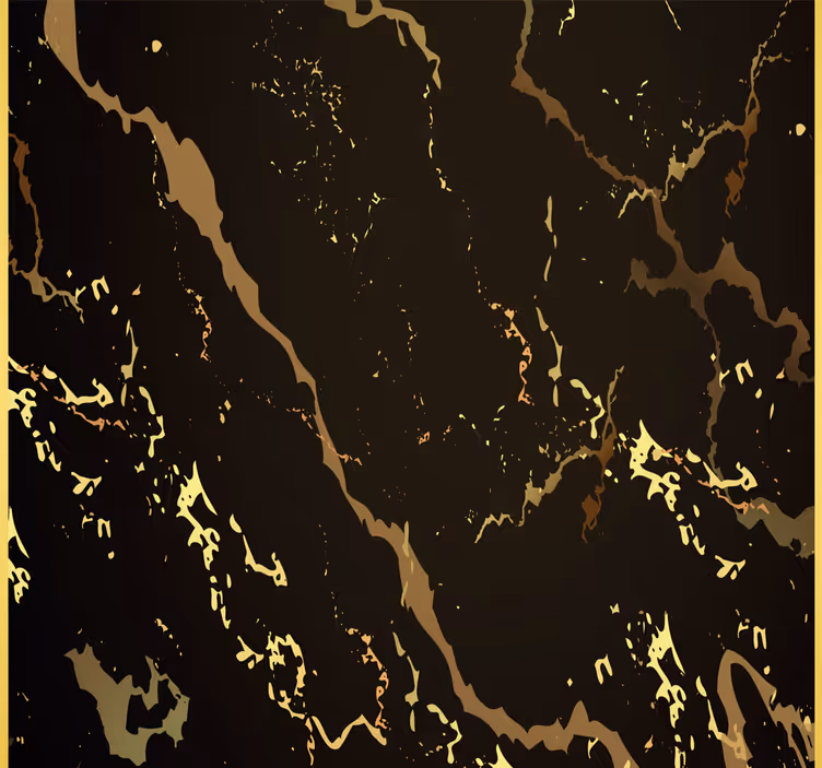 Marmor textur svart guld modern tapet - Tenstickers