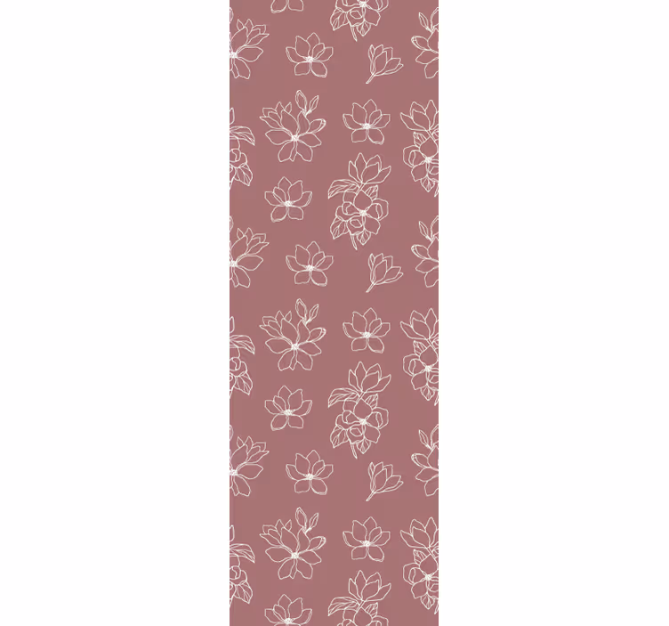 Delikat rödbrun färg Tapet blommor - Tenstickers