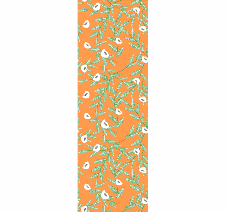 Botanisk bladsammansättning Tapet blommor - Tenstickers