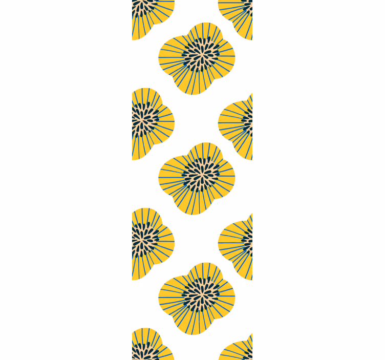 Snyggt blommönster Tapet blommor - Tenstickers