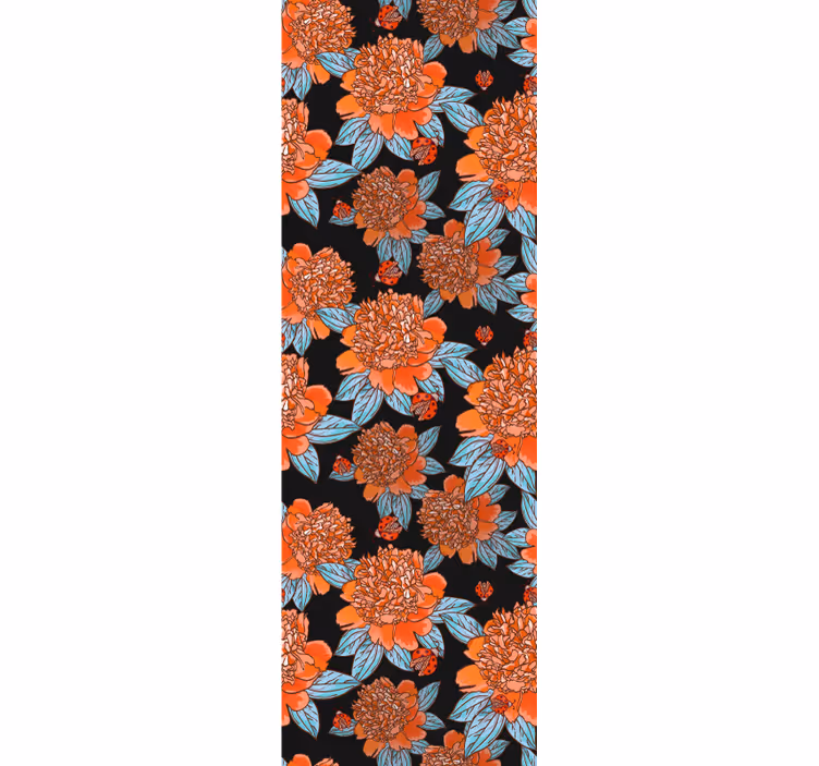 Livlig färgglad design Tapet blommor - Tenstickers