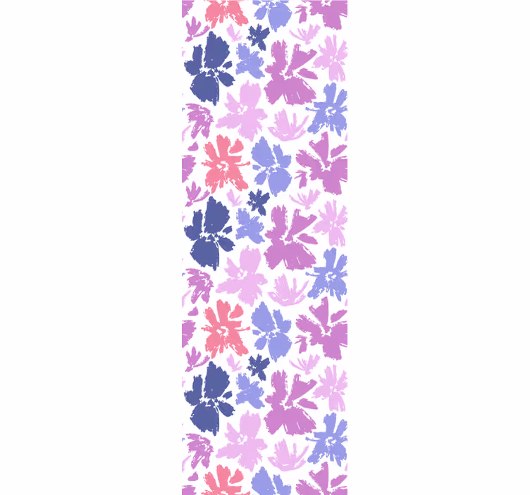 Lila blommig display tapet matsal - Tenstickers