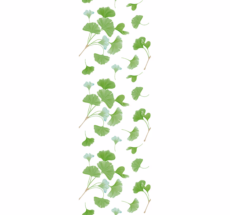 Tapet blad ginkgo biloba mönster - Tenstickers