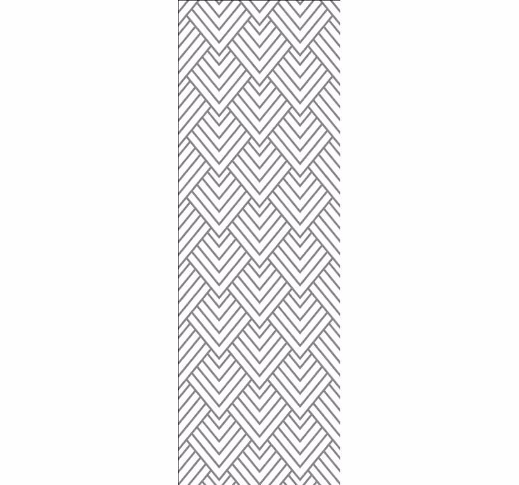 Vit geometrisk triangel tapet - Tenstickers