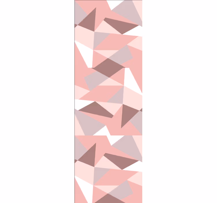 Geometrisk rosa triangel tapet - Tenstickers