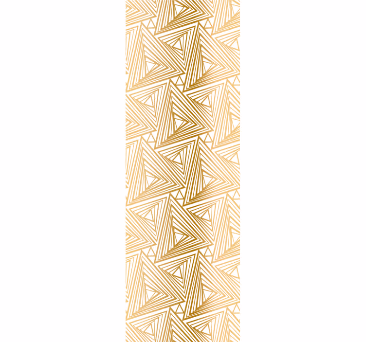 Gyllene mönster Tapet trianglar - Tenstickers
