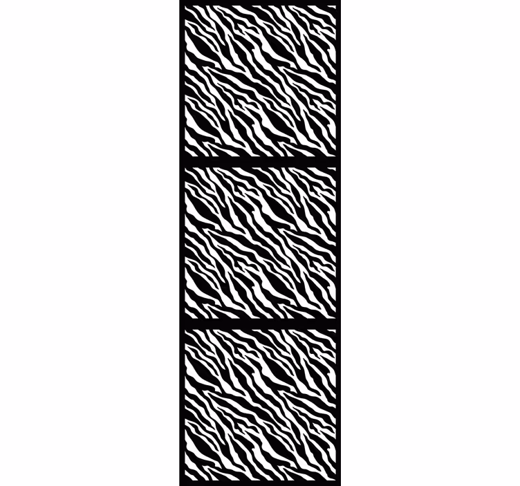 Zebra mönstrade plattor badrumstapet - Tenstickers