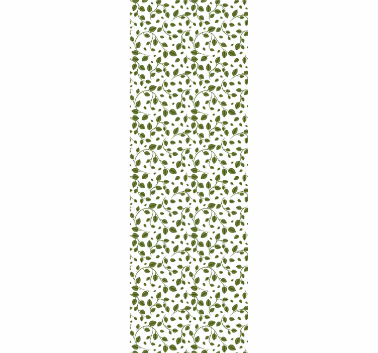 Gröna blad över vit bakgrund tapet - Tenstickers