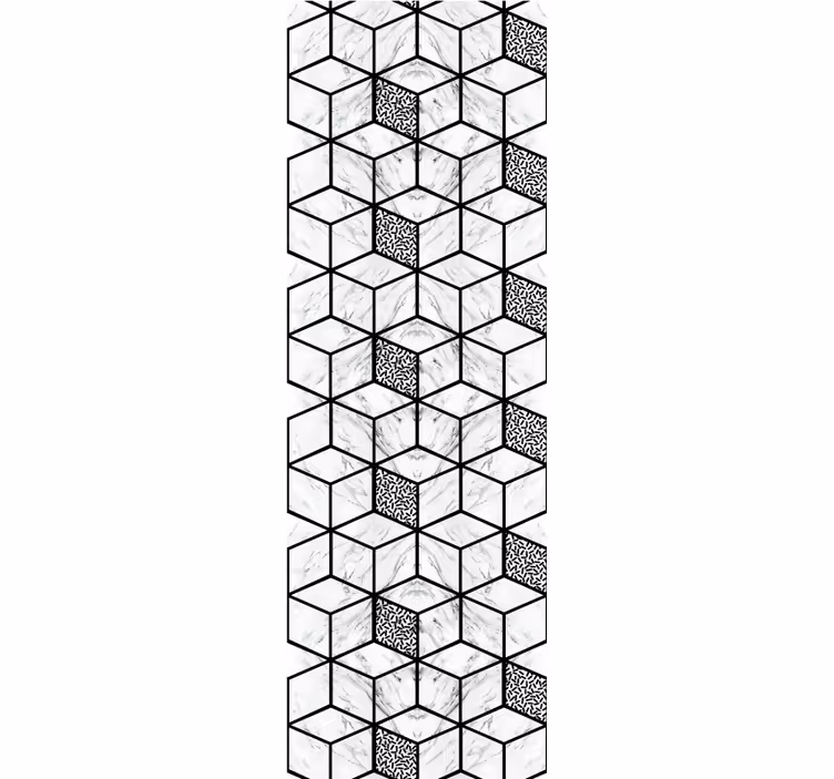 Kubisk mönsterdesign tapet geometriska former - Tenstickers