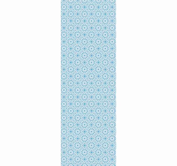Ljusblå med geometriska vita linjer tapet - Tenstickers