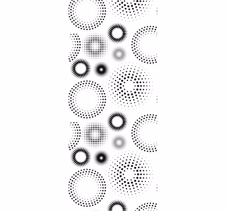 Tapet cirklar prickar och polka dots punktgeometri - Tenstickers